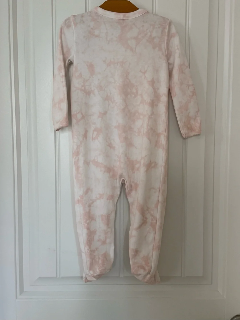 Ralph Lauren Baby Girl Pink Tie-Dye Footed Coverall Pajama Sleeper Sz 9M Cotton